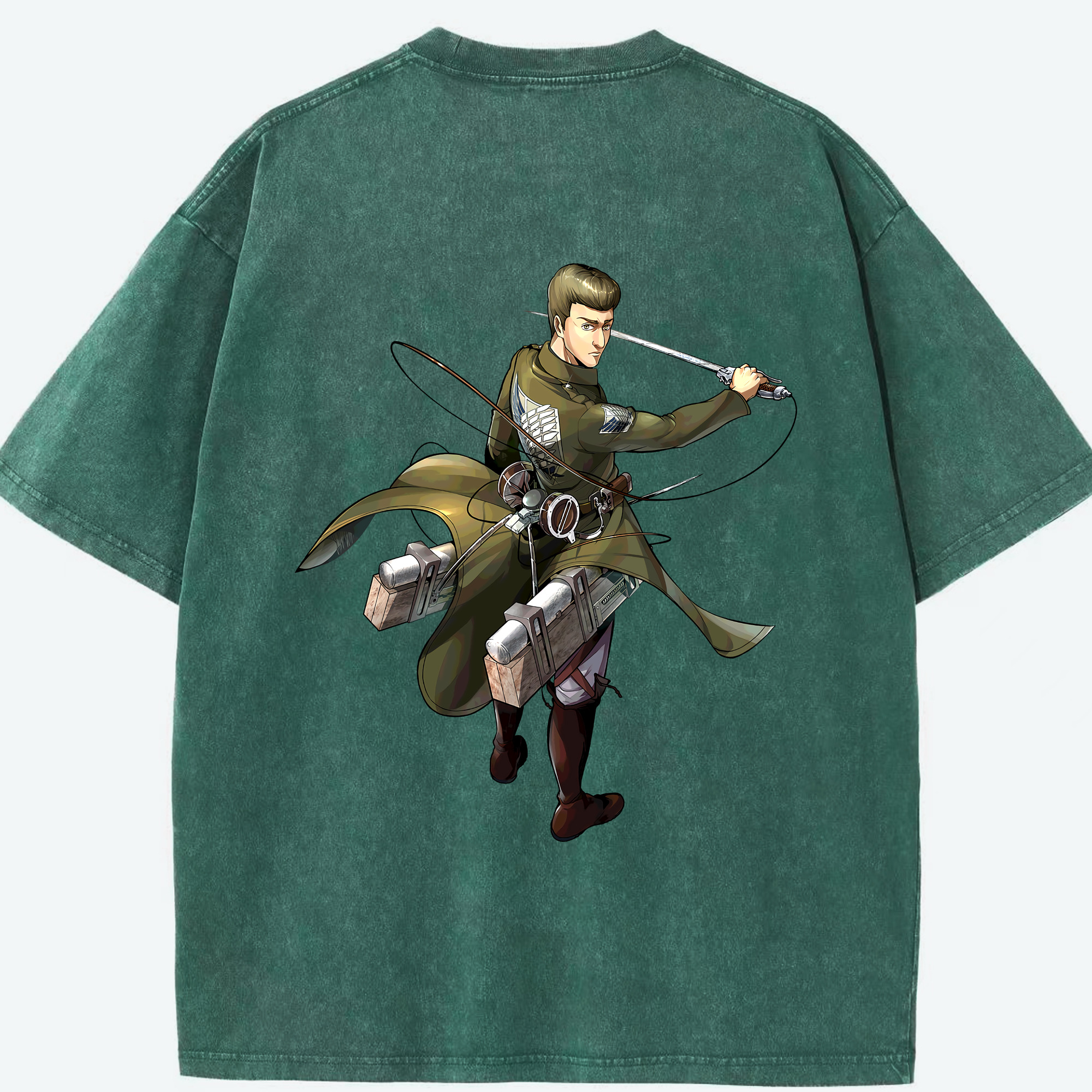 （画像用） 進撃の巨人 Attack on Titan 綿100% ヴィンテージ風 半袖Tシャツ（背面プリント）